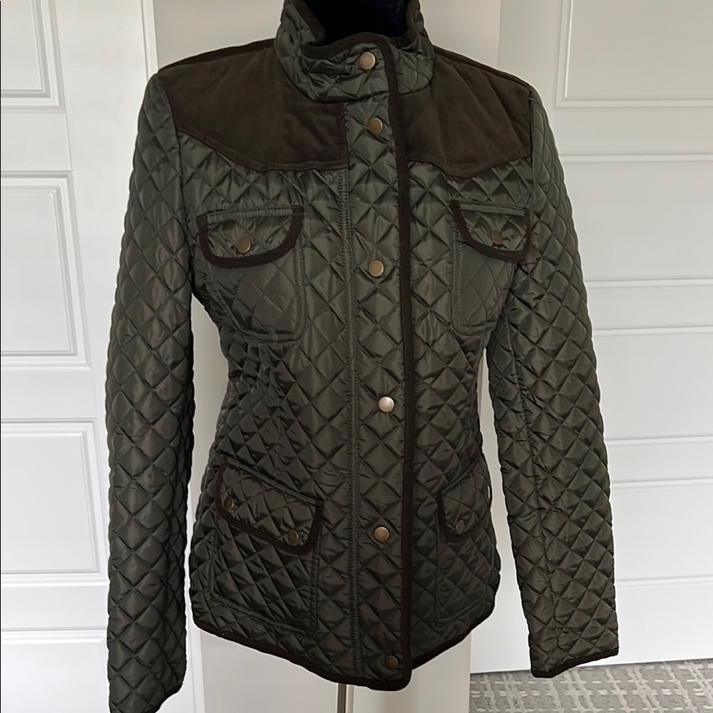 Kut from the Klotz Quilted Olive Green Jacket